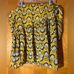 Eloquii Yellow Floral Skirt, size 24